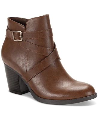 Style & Co Women's Zetaa Strappy Belt-Heel Booties, Created for Macy's