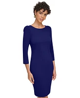 Calvin Klein Women's 3/4-Sleeve Sheath Dress