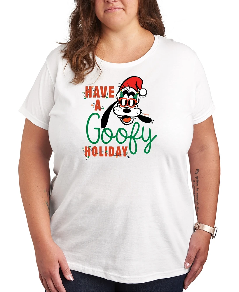 Hybrid Apparel Plus Disney Goofy Holidays Graphic T-shirt