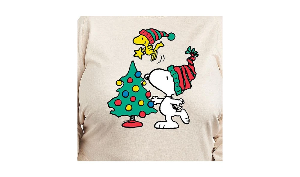 Hybrid Apparel Plus Peanuts Holidays Graphic Pullover T-shirt