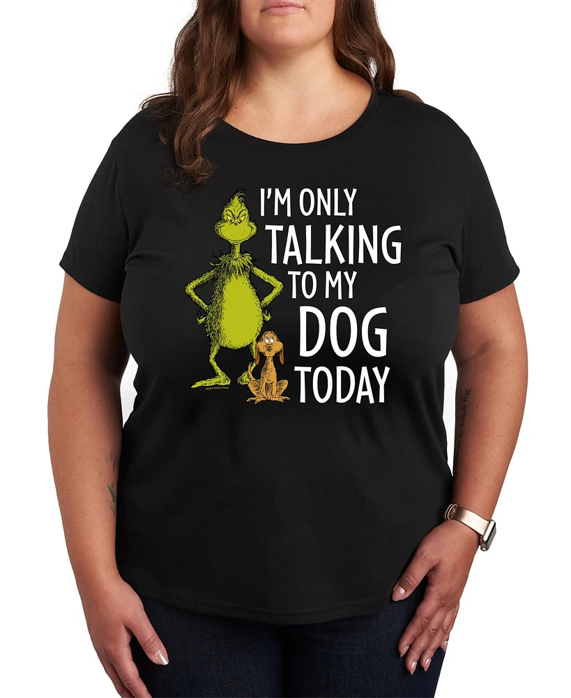 Hybrid Apparel Plus Grinch Dog Graphic T-shirt