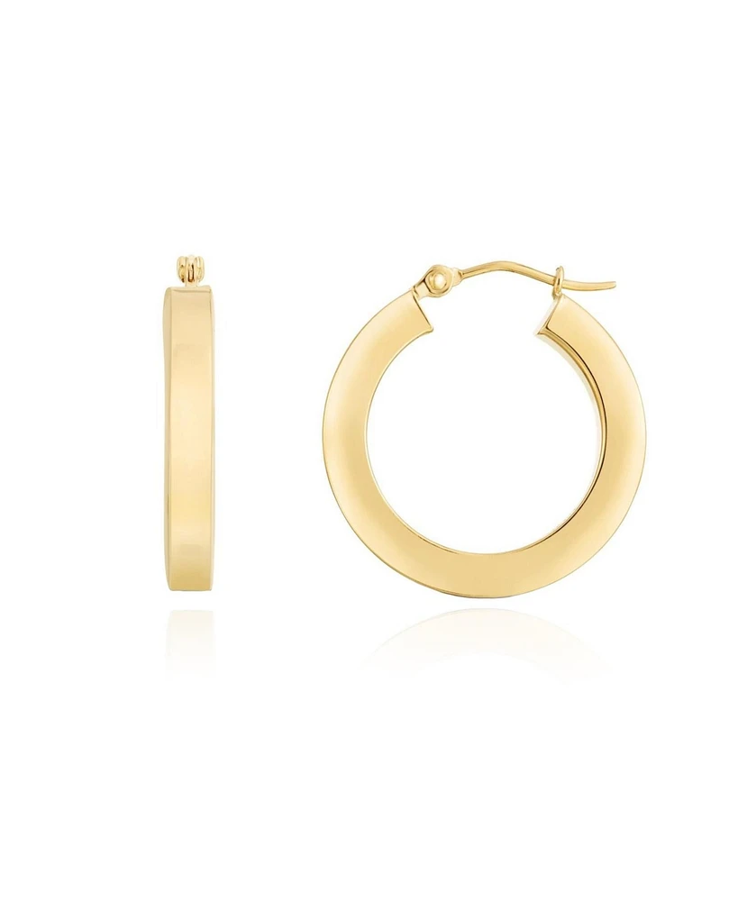 The Lovery Large Square Tube Hoop Earrings