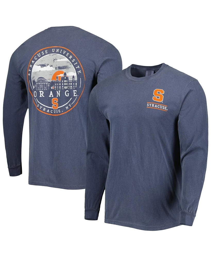 Image One Men's Navy Syracuse Orange Circle Campus Scene Long Sleeve T-Shirt