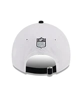 New Era Big Boys and Girls White/Black Las Vegas Raiders 2023 Sideline 9TWENTY Adjustable Hat