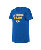 New Era Big Girls Royal Los Angeles Rams Reverse Sequin V-Neck T-Shirt