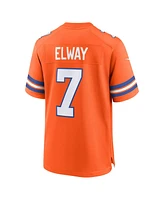 Nike Men's John Elway Orange Denver Broncos Mile High Collection 1977 Throwback Retired Player Game Jersey