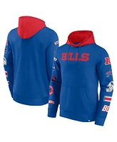 Fanatics Men's Royal/Red Buffalo Bills Patched Out Pullover Hoodie