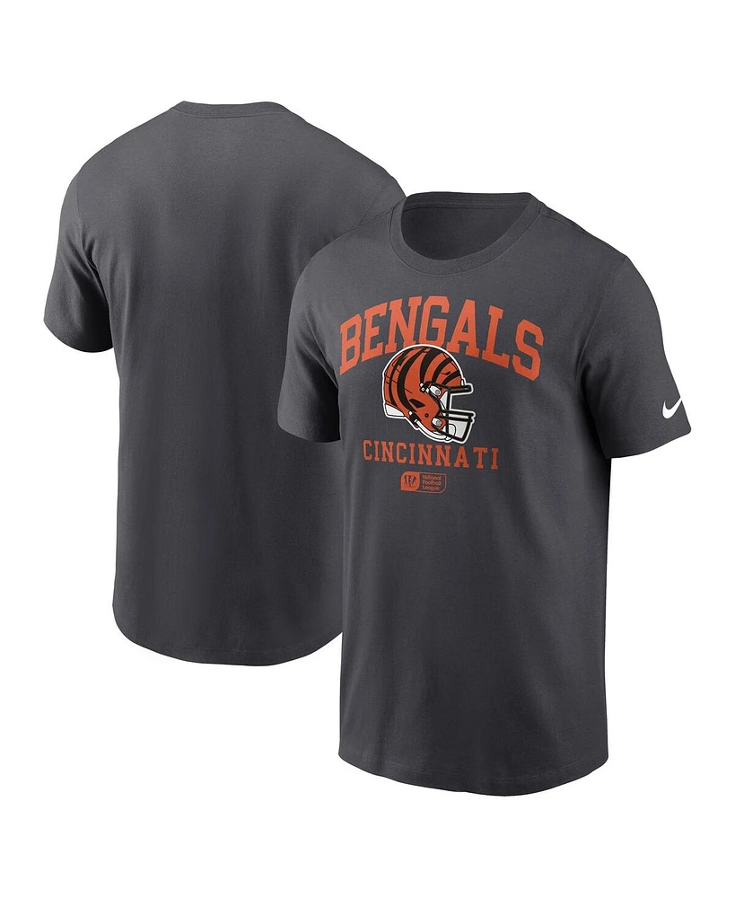 Nike Men's Anthracite Cincinnati Bengals Helmet Essential T-Shirt