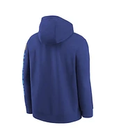 Nike Big Boys and Girls Royal Brooklyn Dodgers Cooperstown Collection Splitter Club Fleece Pullover Hoodie