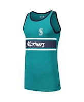 New Era Men's Aqua Seattle Mariners Jersey Ringer Tank Top