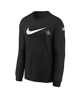 Nike Big Boys and Girls Black Orlando Magic Swoosh Long Sleeve T-Shirt