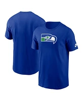 Nike Men's Royal Seattle Seahawks Rewind Logo Essential T-Shirt