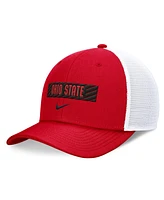 Nike Men's Scarlet/White Ohio State Buckeyes 2024 Sideline Trucker Adjustable Hat