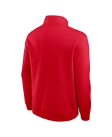 Nike Men's Scarlet Ohio State Buckeyes Primetime Club Half-Zip Sweatshirt