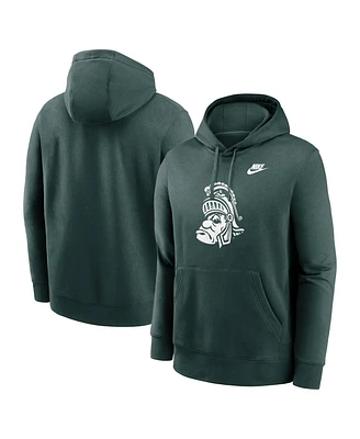 Nike Men's Green Michigan State Spartans Legacy Logo Club Fleece Pullover Hoodie