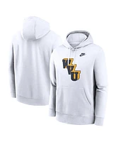 Nike Men's White West Virginia Mountaineers Legacy Logo Club Fleece Pullover Hoodie