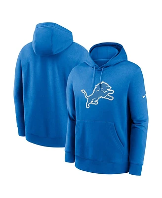 Nike Men's Blue Detroit Lions Club Logo Pullover Hoodie