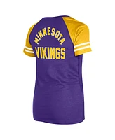 New Era Women's Purple Minnesota Vikings Lace-Up Raglan T-Shirt