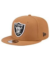 New Era Men's Tan Las Vegas Raiders Color Pack 9FIFTY Snapback Hat with Side Patch