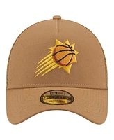 New Era Men's Tan Phoenix Suns 9FORTY A-Frame Trucker Adjustable Hat