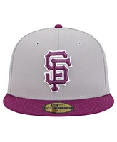 New Era Men's Gray/Purple San Francisco Giants Two-Tone Color Pack 59FIFTY Fitted Hat