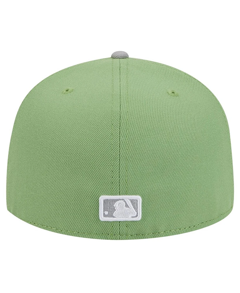 New Era Men's Green/Gray Atlanta Braves Two-Tone Color Pack 59FIFTY Fitted Hat