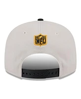 New Era Men's Stone/Black Pittsburgh Steelers 2024 Sideline Historic 9FIFTY Snapback Hat