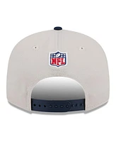 New Era Men's Stone/Navy New York Giants 2024 Sideline Historic 9FIFTY Snapback Hat