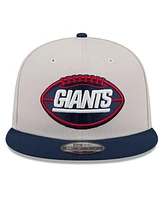 New Era Men's Stone/Navy New York Giants 2024 Sideline Historic 9FIFTY Snapback Hat