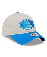 New Era Men's Stone/Blue Detroit Lions 2024 Sideline Historic 9TWENTY Adjustable Hat