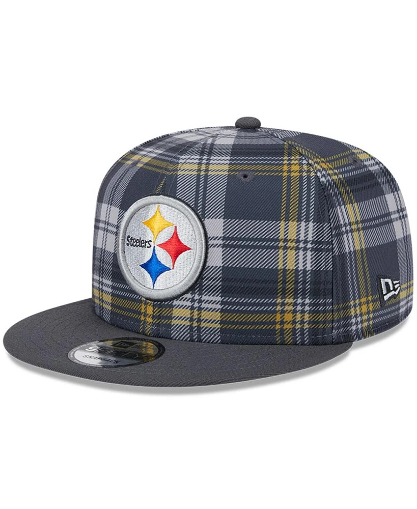 New Era Men's Gray Pittsburgh Steelers 2024 Sideline Statement 9FIFTY Snapback Hat