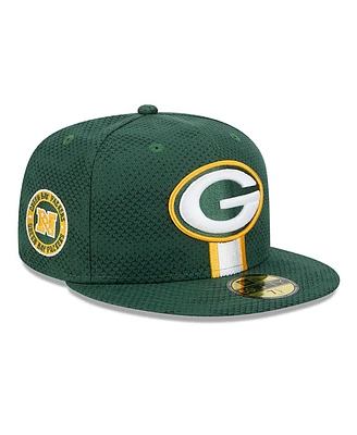 New Era Men's Green Green Bay Packers 2024 Sideline 59FIFTY Fitted Hat