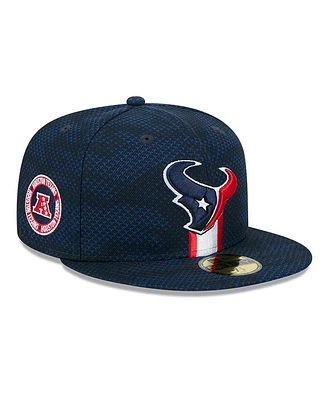 New Era Men's Navy Houston Texans 2024 Sideline 59FIFTY Fitted Hat