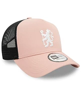 New Era Men's Pink Chelsea 9FORTY A-Frame Trucker Adjustable Hat