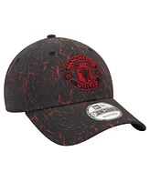 New Era Men's Black Manchester United Crinkle 9FORTY Adjustable Hat