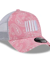 New Era Men's Pink 9FORTY A-Frame Trucker Paisley Adjustable Hat