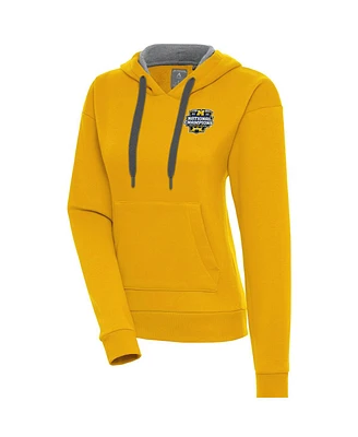 Antigua Women's Maize Michigan Wolverines College Football Playoff 2023 National Champions Victory Pullover Hoodie