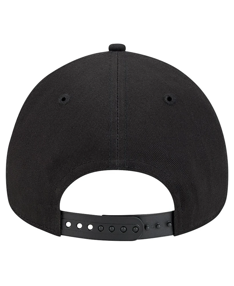 New Era Men's Black Philadelphia Phillies Tonal Pop 9FORTY A-Frame Adjustable Hat