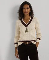 Lauren Ralph Lauren Women's Cable-Knit Cotton Cricket Sweater