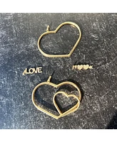 The Lovery Extra Large Gold Double Open Heart Charm