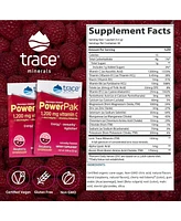 Trace Minerals Power Pak Electrolyte Powder Packets | 1200 mg Vitamin C, Zinc, Magnesium | Boost Immunity