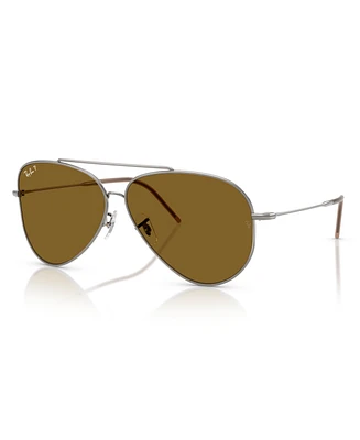 Ray-Ban Unisex Aviator Reverse Polarized Sunglasses, RBR0101S