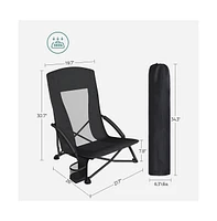 Slickblue Compact Folding Beach Chair – Lightweight, Portable & Comfortable Seating for Outdoor Relaxation