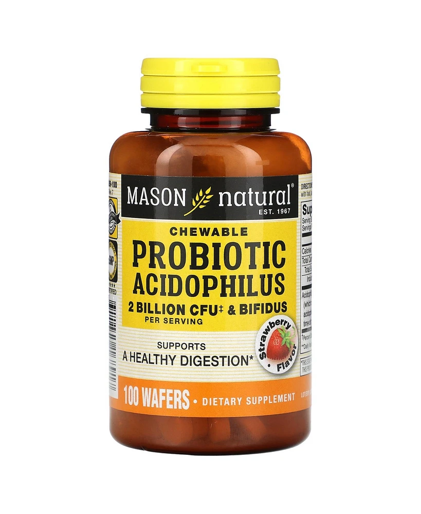 Mason Natural Probiotic Acidophilus with Bifidus 2 Billion Cfu Per Serving