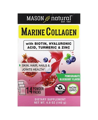 Mason Natural Marine Collagen with Biotin Hyaluronic Acid Turmeric & Zinc Pomegranate