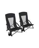 Slickblue Portable Beach Chair Set of 2