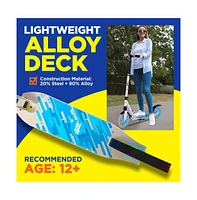 SereneLife Lightweight and Foldable Kick Scooter - Adjustable Scooter for Teens, Alloy Deck with High Impact Wheels