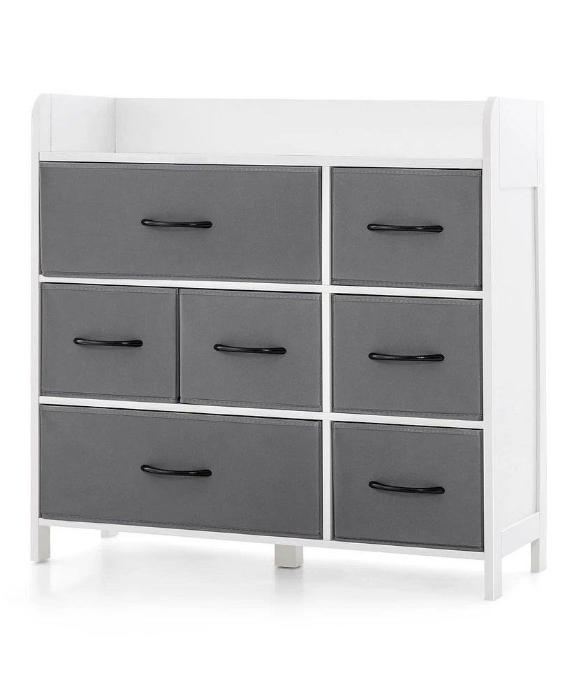 Sugift Fabric Dresser with 7 Drawers for Bedroom