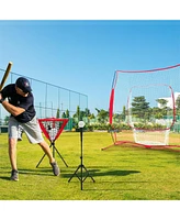 Vebreda Portable Practice Net Kit with 3 Carrying Bags-Red