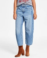 Lucky Brand Women's High-Rise Barrel-Leg Cotton Jeans